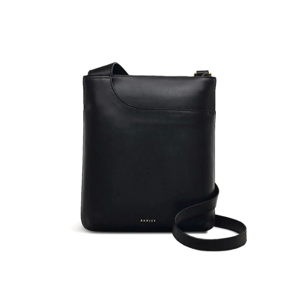 Radley London Black Leather Slim Profile Crossbody Bag